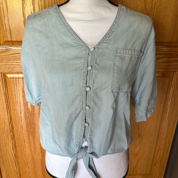 Harper Tops - Harper Denim Top, Size Small